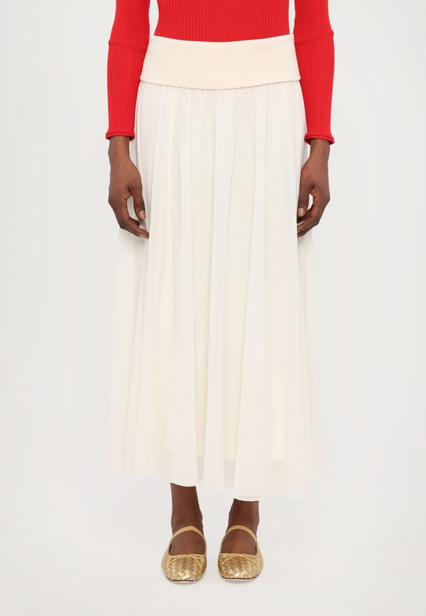 FOLCO - Maxi skirt - bianco