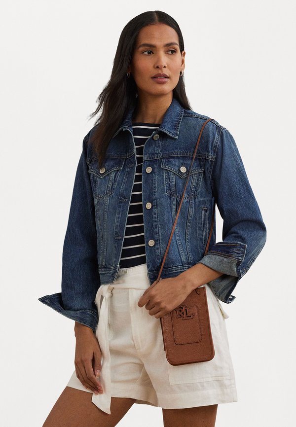 PEBBLED CAMERYN CROSSBODY TECH CASE - Phone pouch - tan