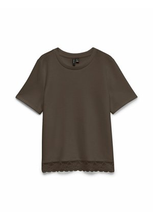 Vero Moda, T-SHIRT VMMILLE TOP - T-shirt imprimé - chocolate brown