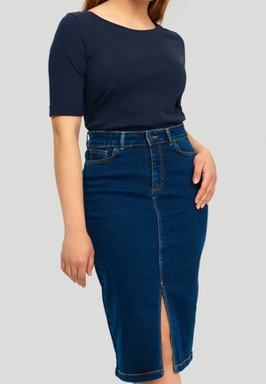 Greenpoint Falda de tubo - dark-blue denim