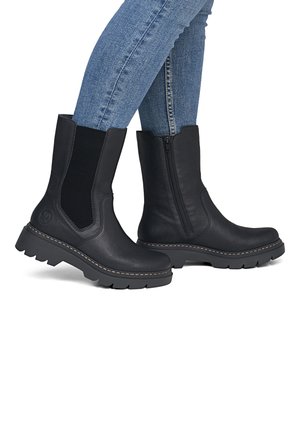 Rieker, RIEKER CHELSEA BOOTS 76780 - Platform ankle boots - black