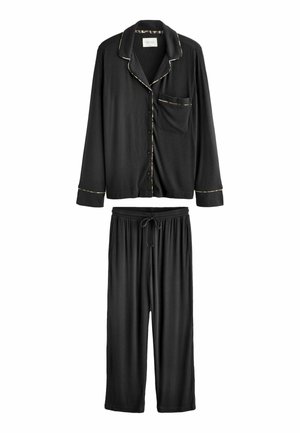 BUTTON THROUGH REGULAR FIT SET - Pyjama - black