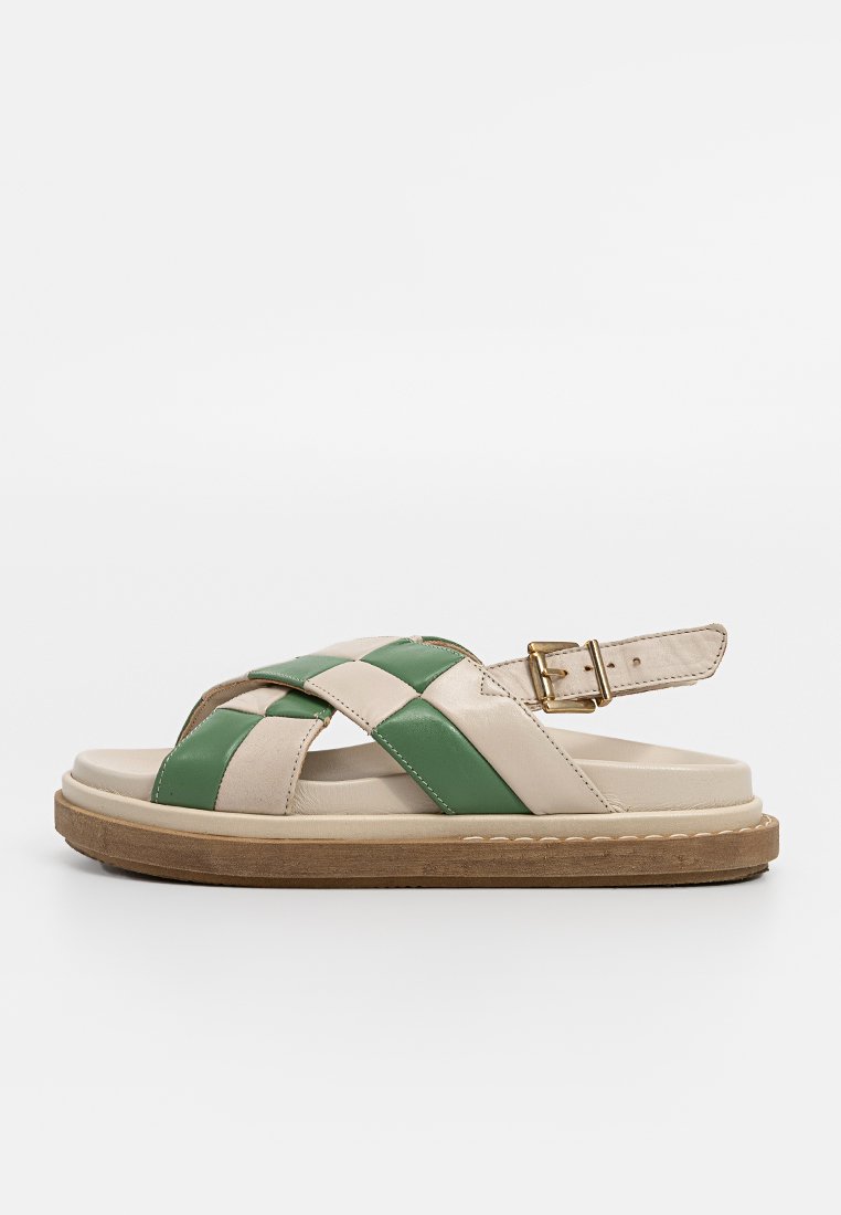 ALOHAS Sandalen met plateauzool beige