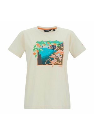 Regatta, REGATTA FILANDRA IX SHORT SLEEVED GRAPHIC T-SHIRT SHORT SLEEVED T-SHIRTS - T-Shirt print - light vanilla capri