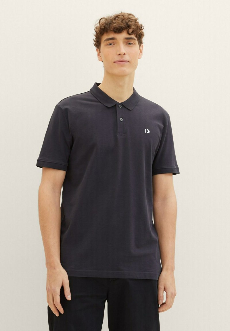 TOM TAILOR DENIM MIT LOGO - Polo - coal grey