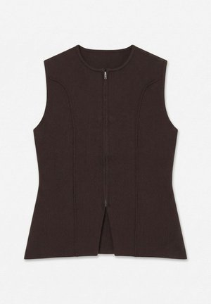 Vero Moda, CARDIGAN VMVICTORIA KNIT CARDIGAN - Veste sans manches - coffee bean