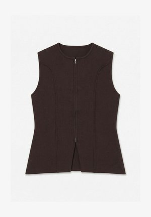 Vero Moda, CARDIGAN VMVICTORIA KNIT CARDIGAN - Veste sans manches - coffee bean
