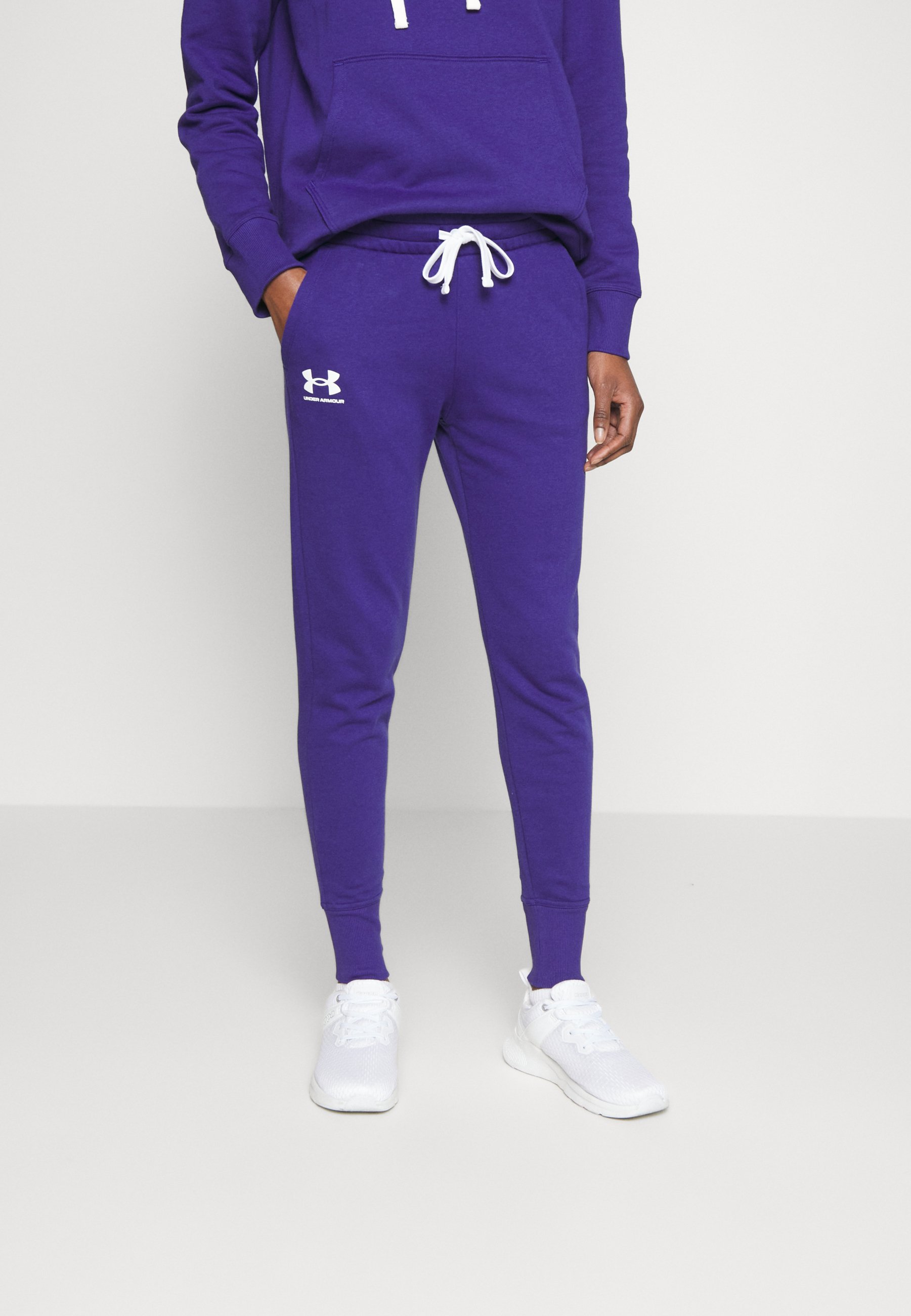 Under Armour RIVAL Tracksuit bottoms sonar blue white purple Zalando