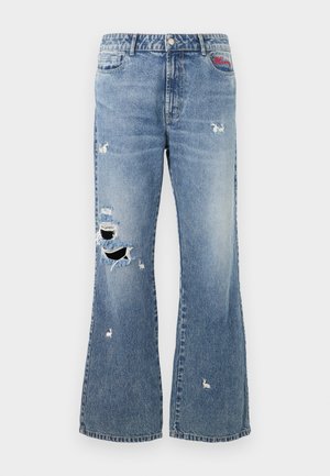 BUNNY UNISEX - Avar lõikega teksad - off-blue