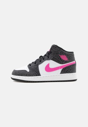 Jordan, AIR JORDAN 1 MID SE UNISEX - Високи маратонки - black/laser fuchsia/anthracite/white