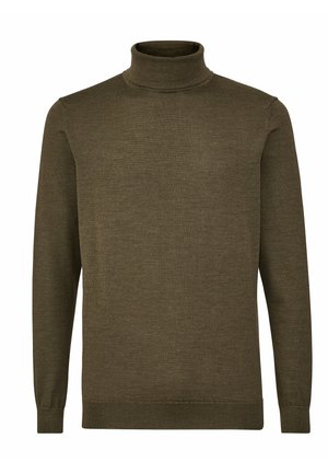 BASIC ROLL NECK - Strickpullover - wood mel