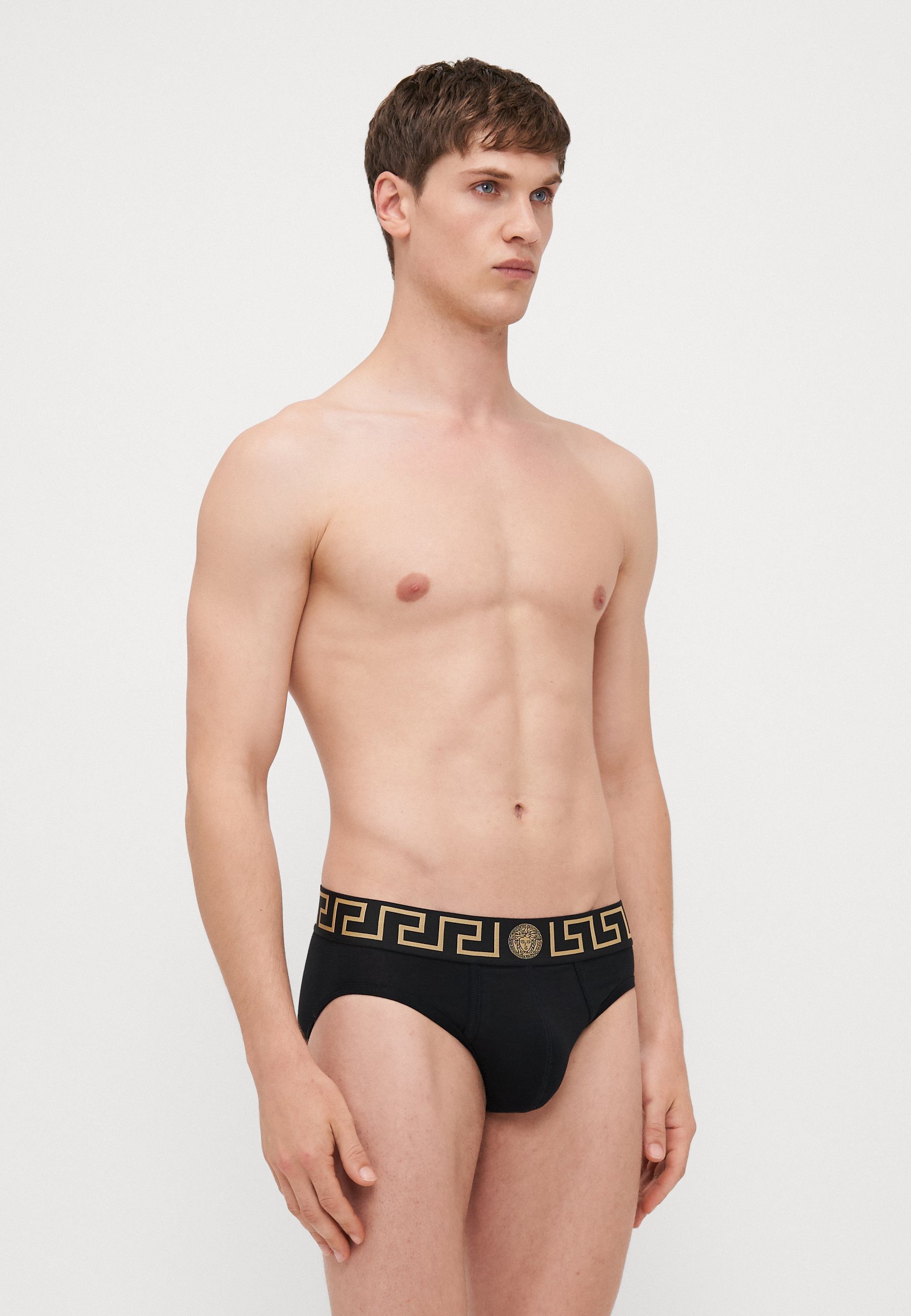 【新品未使用】VERSACE UNDERWEAR サイズ３ Versace UNDERPANTS TOPEKA NEW LOGO 3 PACK - Briefs - black/gold