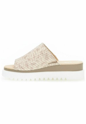 GABOR PANTOLETTEN - Heeled mules - oat