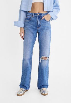 Flared Jeans - light-blue denim