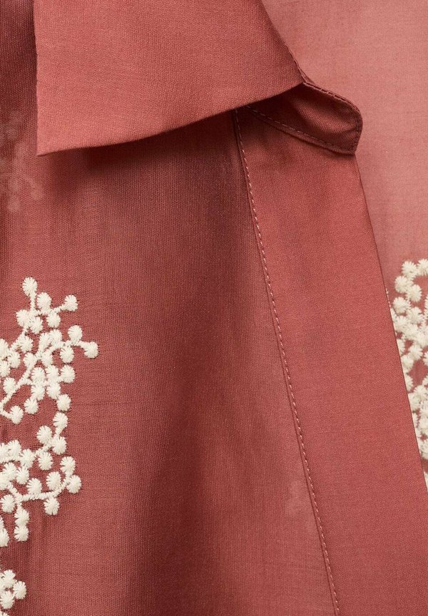 EMBROIDERED SEMI-TRANSPARENT  - Button-down blouse - orange4