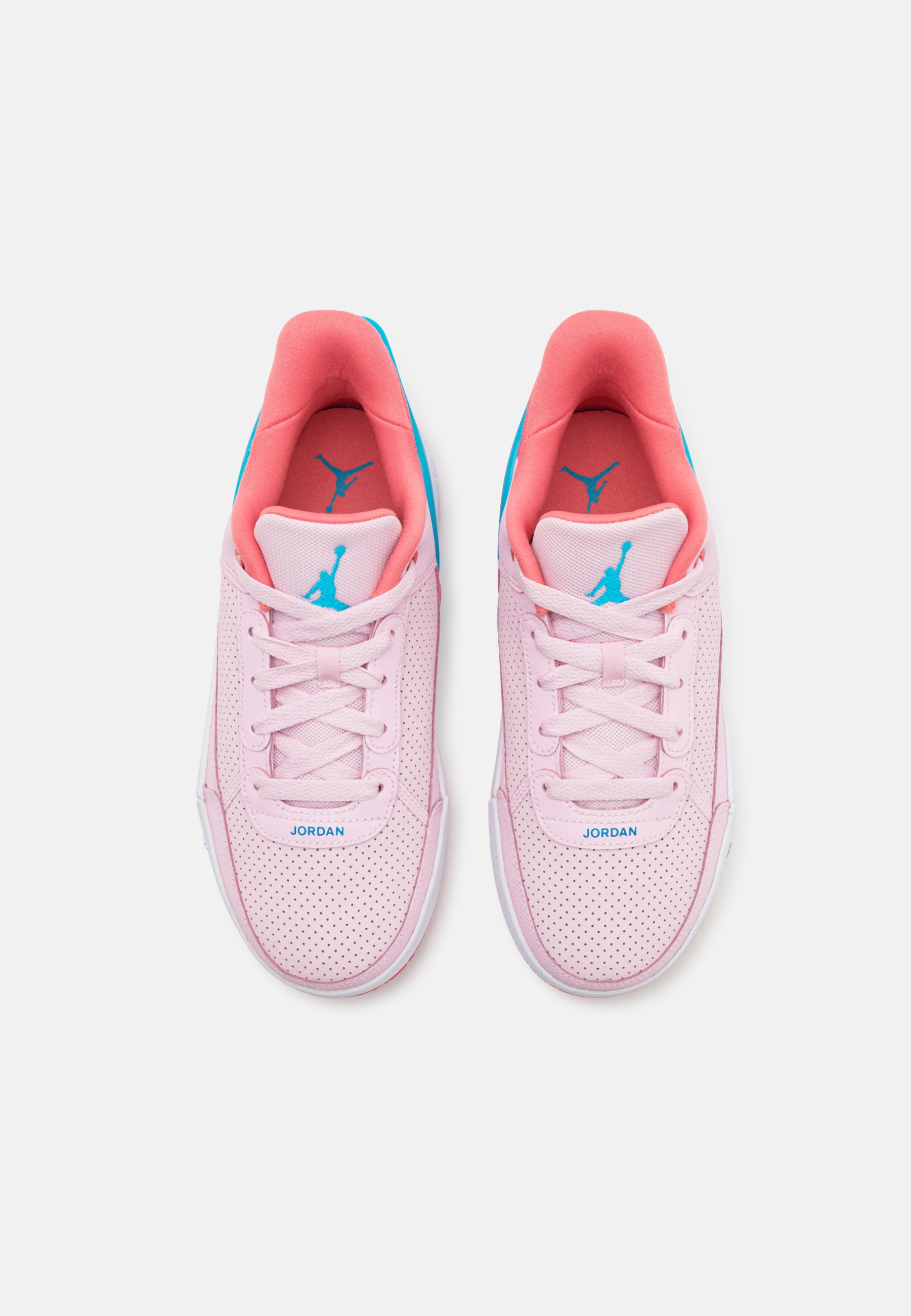 jordan pink and blue shoes
