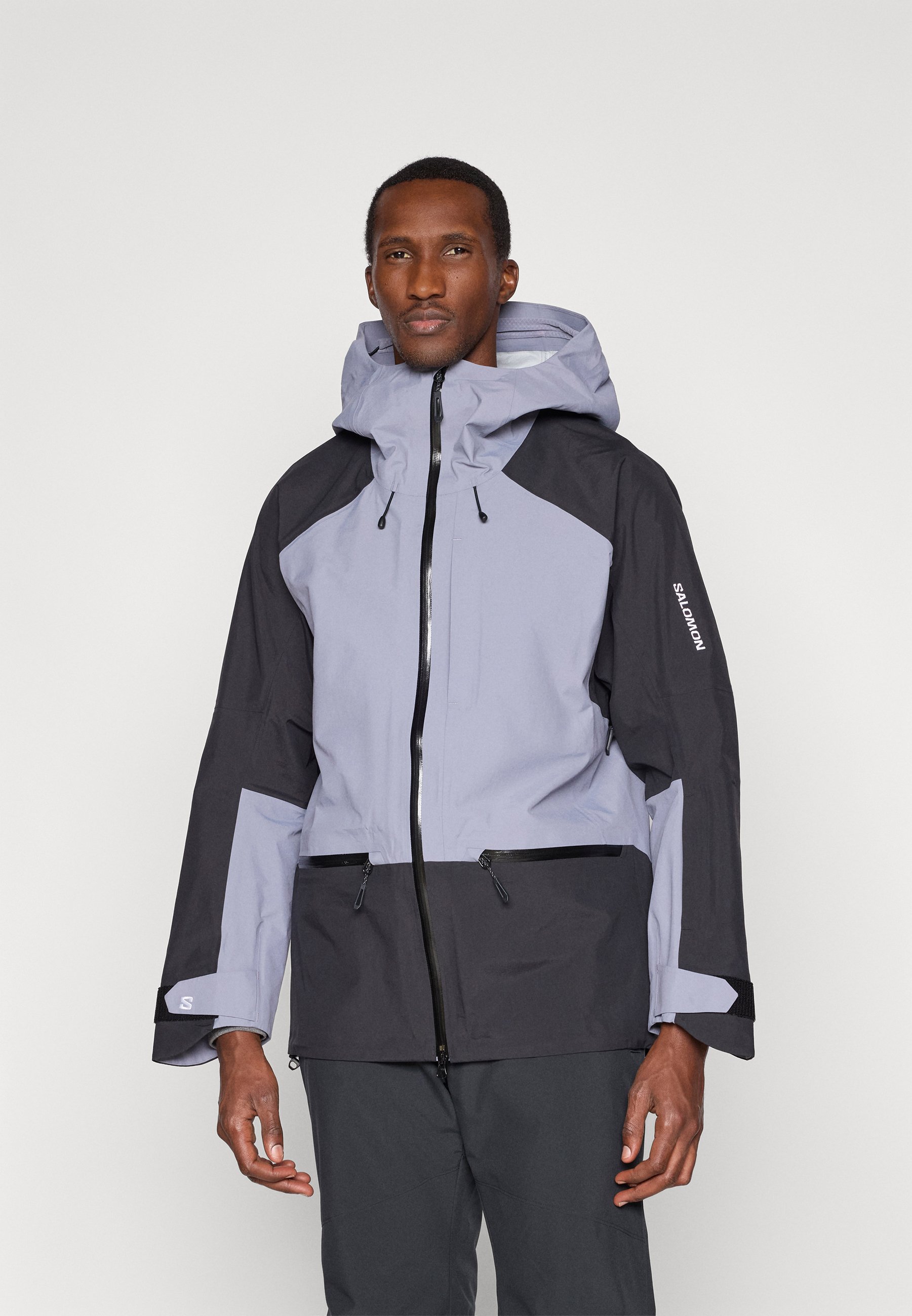 Salomon ABSOLUTE - Ski jacket - blue granite/deep black/black