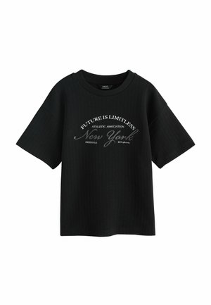 Next, REGULAR FIT - TEXTURED SHORT SLEEVE T-SHIRT . - Print T-shirt - black