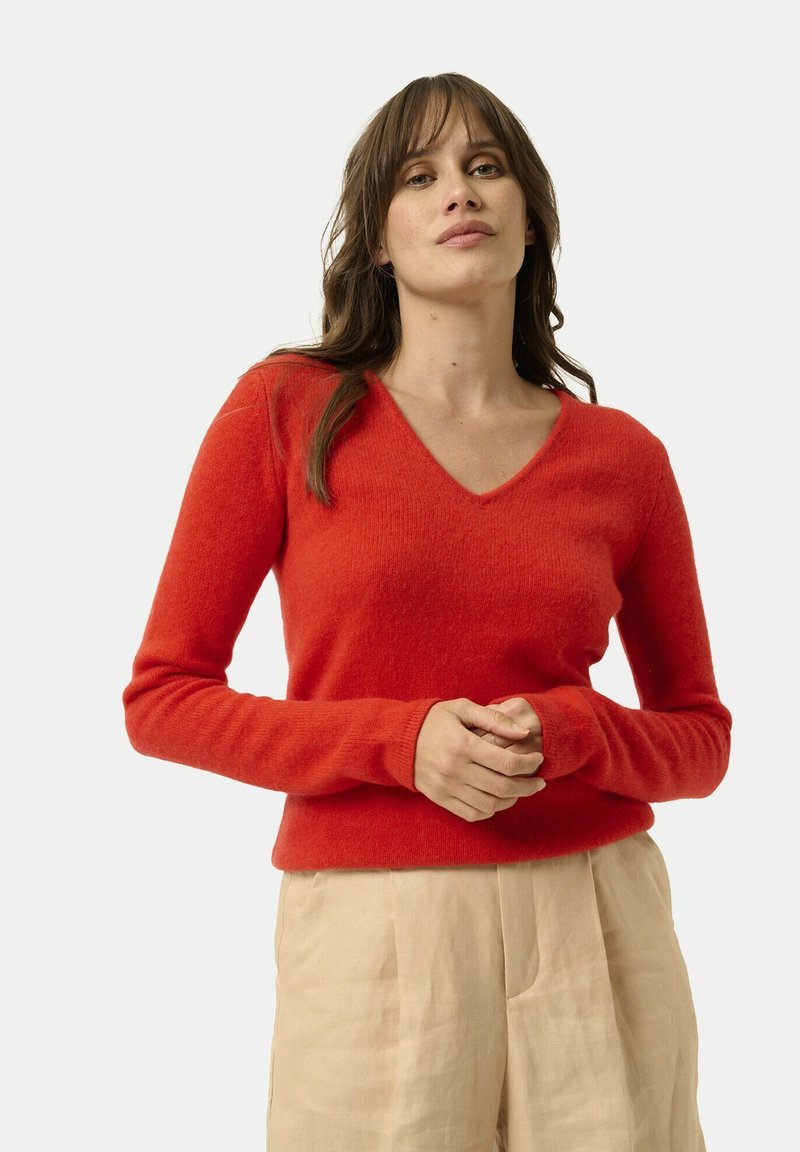 Just Cashmere COL V  FILS - Trui - tomato