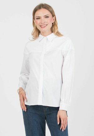 CAROLINA – STRETCH MATERNITY NURSING WITH YOKE AND CUFFS - Button-down blouse - white