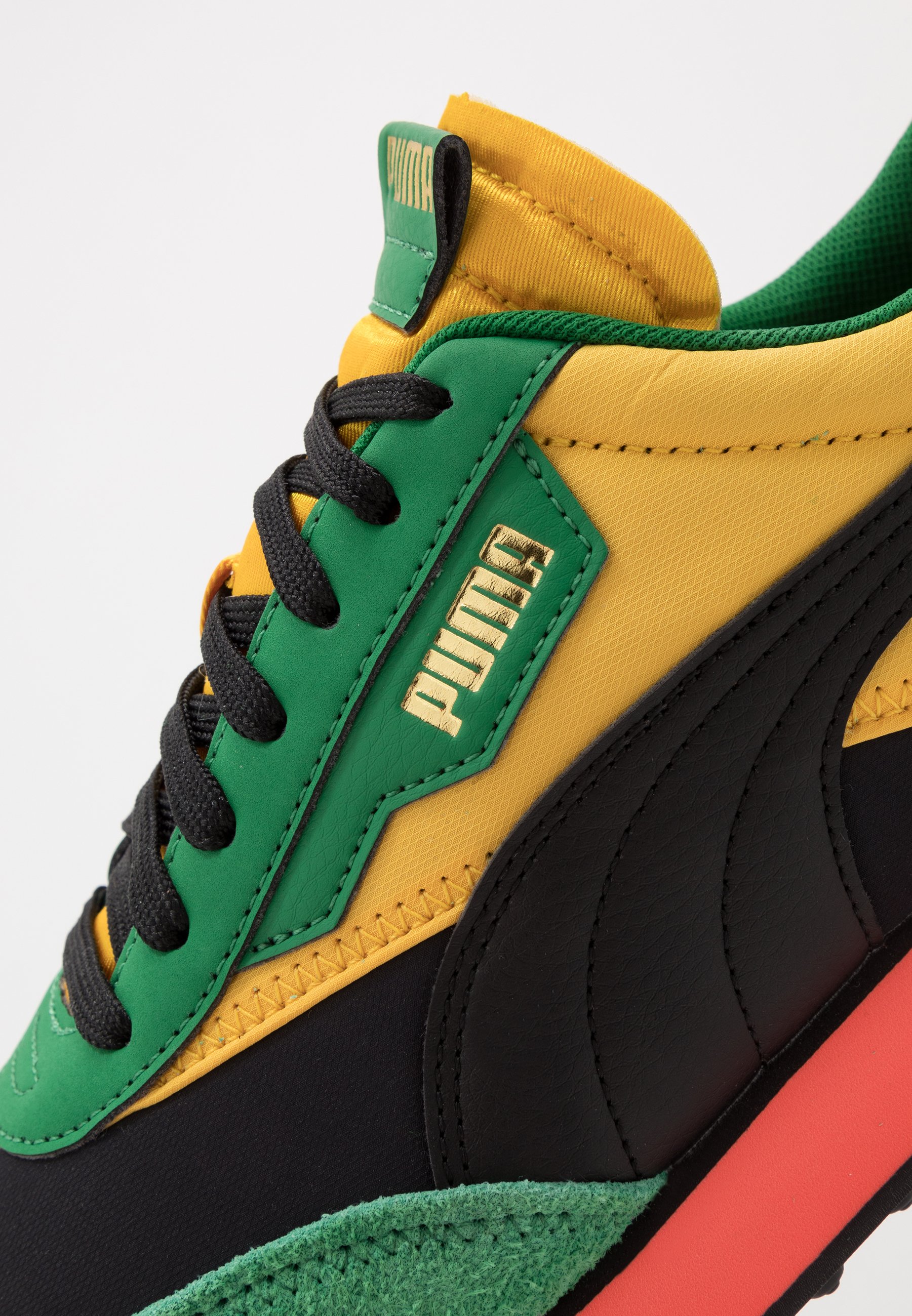 puma trainers green and yellow