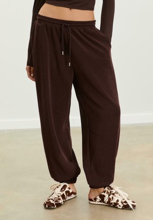SOFT-TOUCH JOGGERS  - Pantaloni sportivi - mottled brown