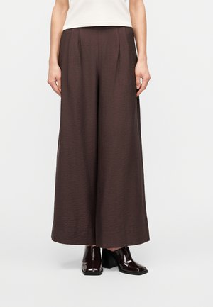 OBJISLA WIDE - Pantalon classique - seal brown