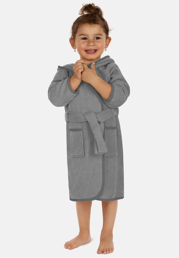 Bademantel - hellgrau