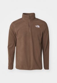 GLACIER 1/4 ZIP - Flīsa džemperis - smokey brown