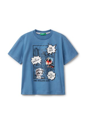 CREW NECK  - T-shirt con stampa - blue