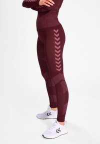 Hummel FIRST SEAMLESS  - Leggings - burgundy