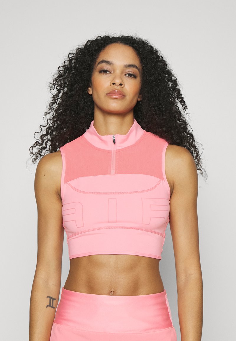 Nike Performance AIR CROP TANK Top coral chalk/sea coral/adobe