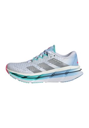 Road running shoes - cloud white   silver metallic   flash aqua