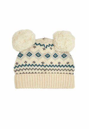 POM POM FAIR ISLE REGULAR FIT - Beanie - ecru