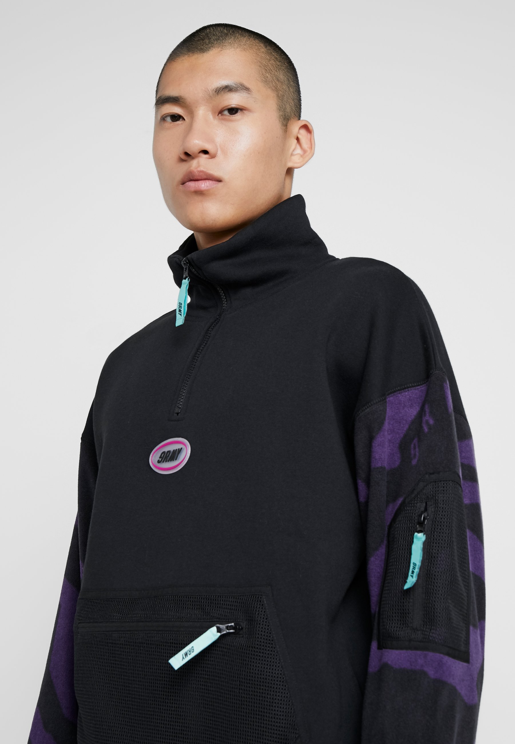 Grimey MYSTERIOUS VIBES HIGH NECK Sweatshirt black grimey sweatshirt herren