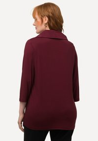 Ulla Popken COLLARED - Langarmshirt - dark red