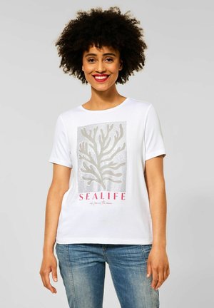 Print T-shirt - weiß