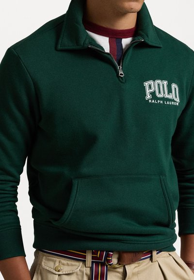 Polo Ralph Lauren LOGO FLEECE QUARTER-ZIP SWEATSHIRT - Ikdienas džemperis - moss agate