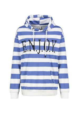 GESTREIFTER - Kapuzenpullover - blau