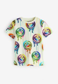 Next GRAPHIC SHORT SLEEVE 2 PACK STANDARD - Marškinėliai su spaudiniu - green white drippy smile