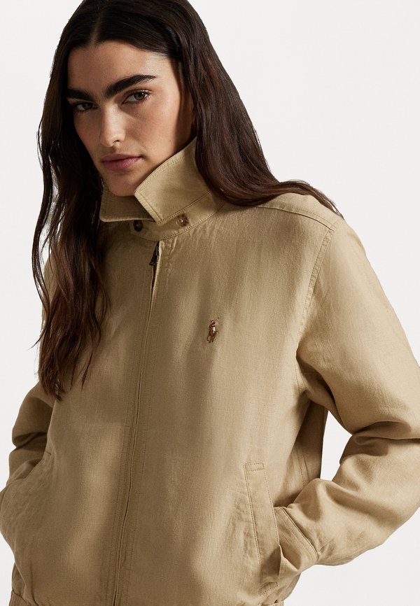 LINEN WINDBREAKER - Summer jacket - tan3