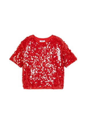 À PAILLETTES - Blouse - rouge