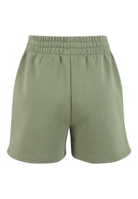 Shorts décontractés vert clair avec taille élastique et coupe ample, conçus pour le confort et un usage quotidien.