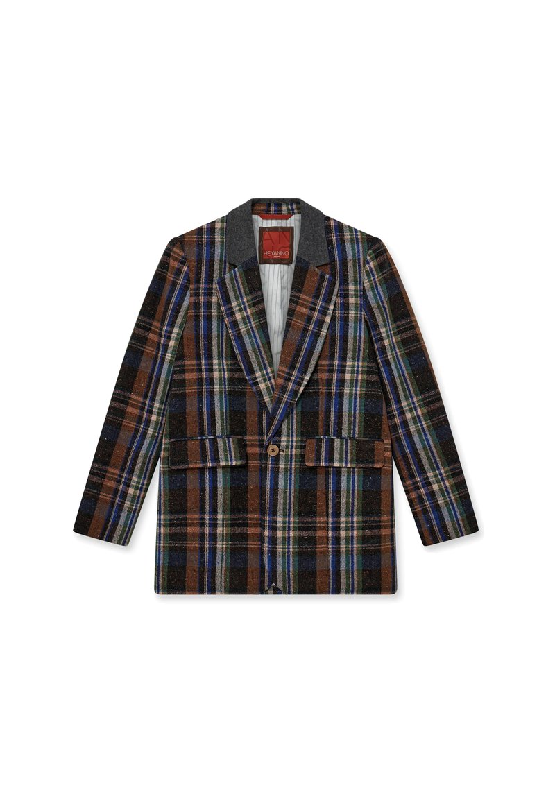 HEYANNO BOLD CHECK - Blazer - garden green