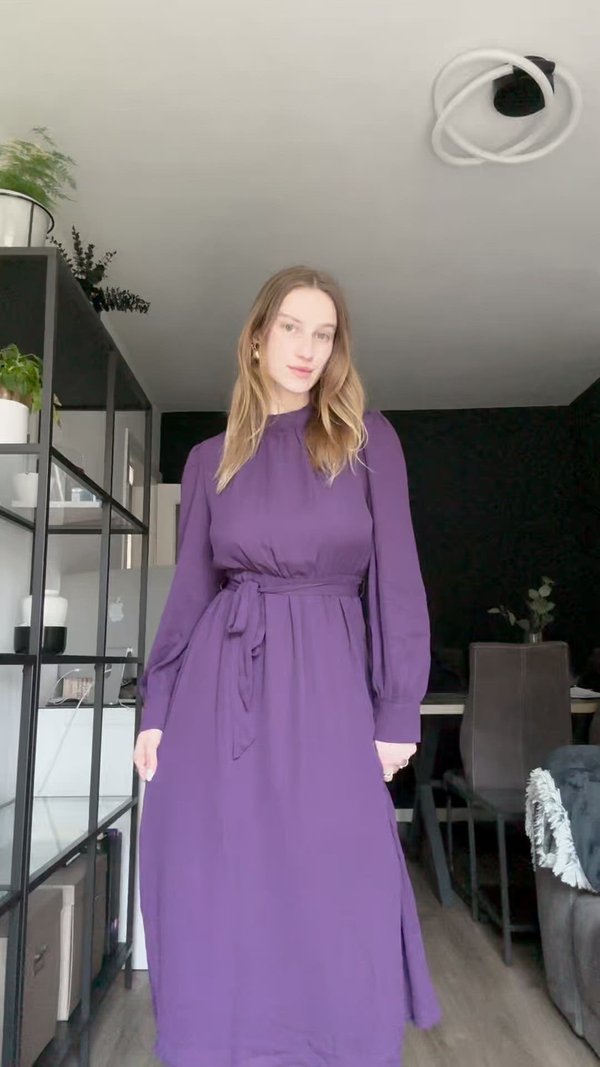 Day dress - dark purple2