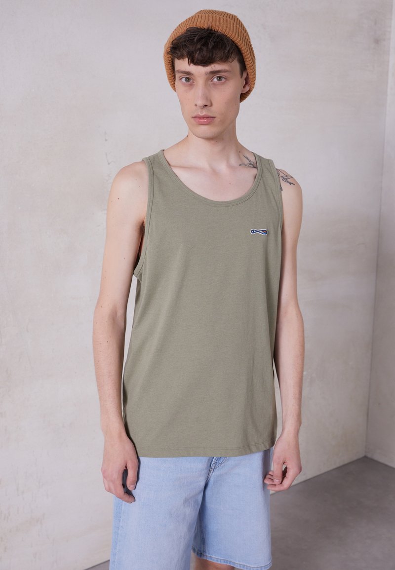 Nudie Jeans RELAXED TANK UNISEX - Top - faded green