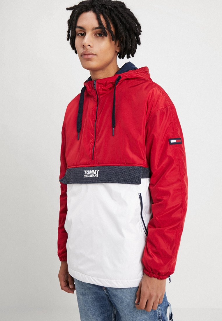 tommy jeans colorblock popover jacket
