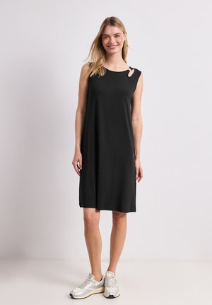 Street One, KNIELANGES KLEID MIT SCHNALLENDETAIL - Jerseykjole - black