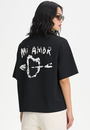 Mira Paris MI AMOR NEW OVERSIZED BOXY TEE 26 UNISEX - T-shirt print - black