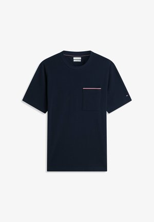 Tommy Hilfiger, TOMMY HILFIGER GLOBAL STRIPE POCKET PIQUE T-SHIRT - Camiseta básica - navy blue